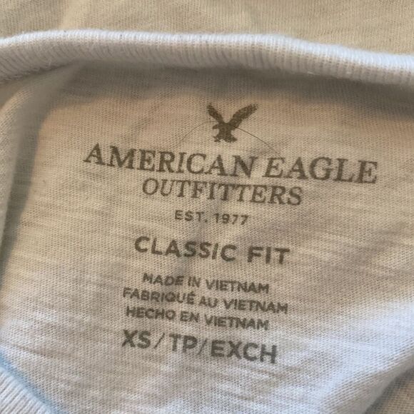 American Eagle AS White Bird Tee T-shirt Short Top Men’s XS EUC - Picture 4 of 4